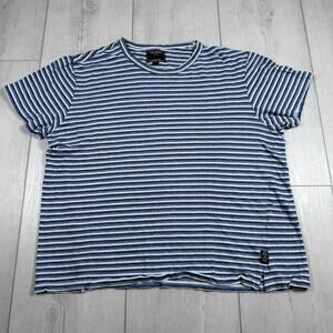Todd Snyder T Shirt Men Large Linen Stripe Short Sleeve Luxury Light Tee